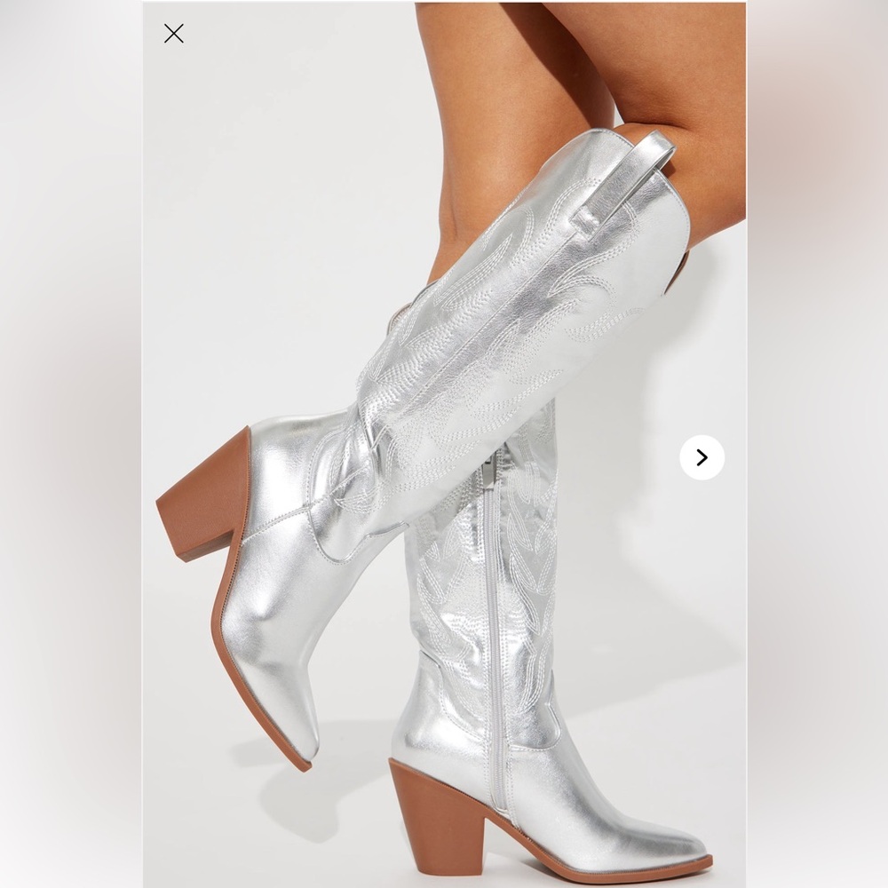 Countryside Cutie Cowboy Boots - Silver